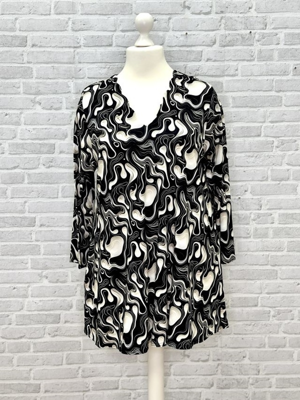 Tunika Shirt 3/4 Arm A-Linie Blackblubb