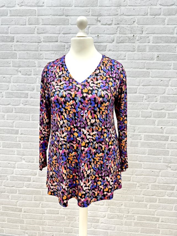 V-Shirt langarm A-Linie