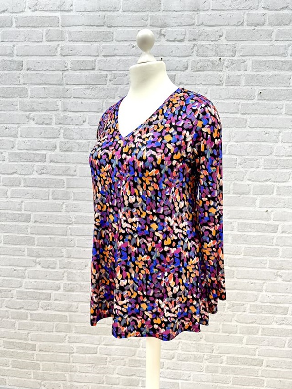 V-Shirt langarm A-Linie