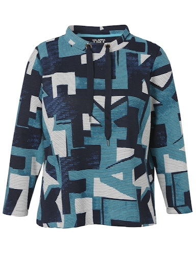 Ripp-Sweatshirt mit Muster
