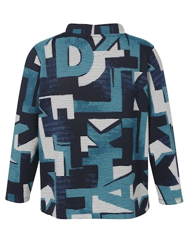 Ripp-Sweatshirt mit Muster