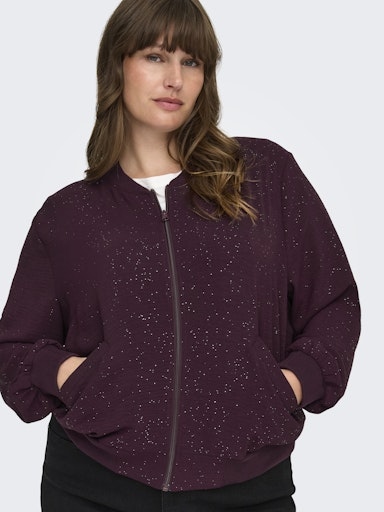 Glitzernde Blusenjacke Bomberjacke