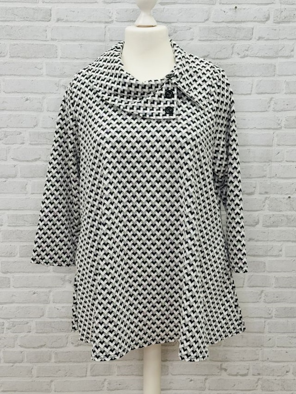 A-Linie Sweatshirt mit Kragen