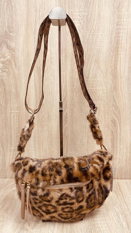 Bauchtasche Fell gemustert