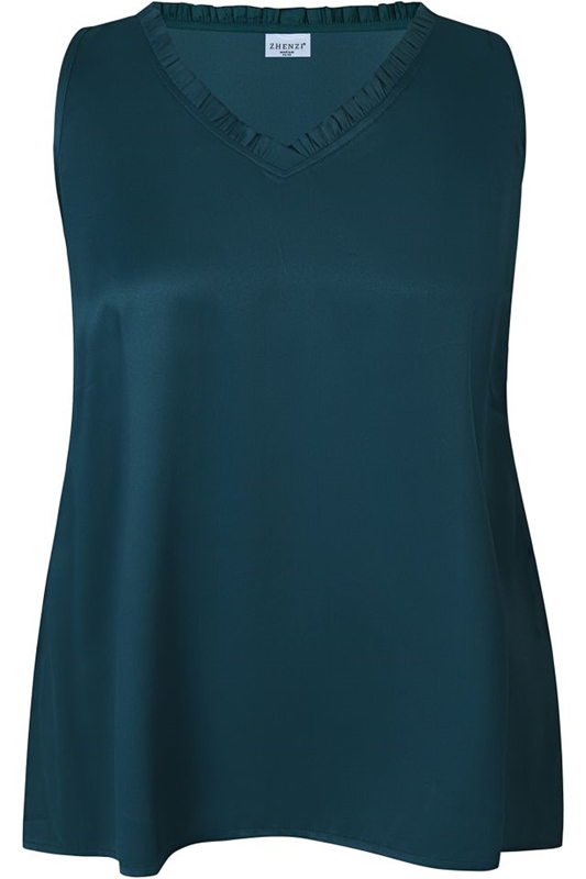 Top mit gerschtem Ausschnitt