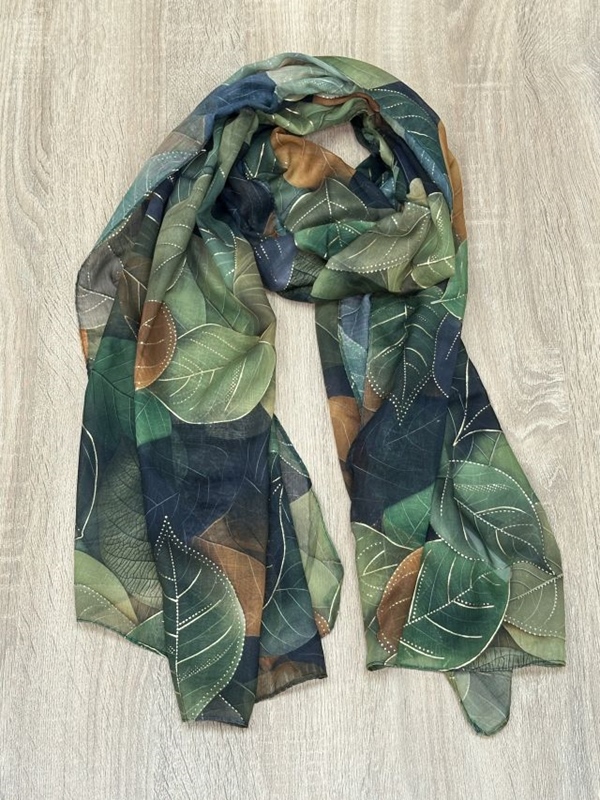 Schal Bltter mit Gold