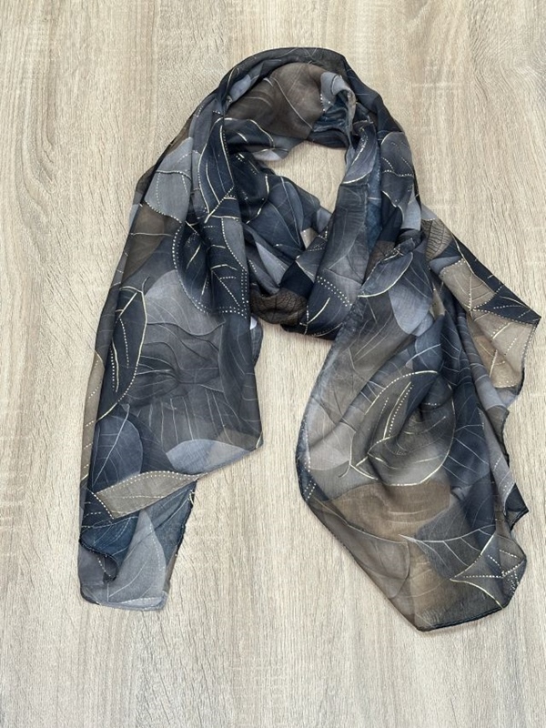 Schal Bltter mit Gold