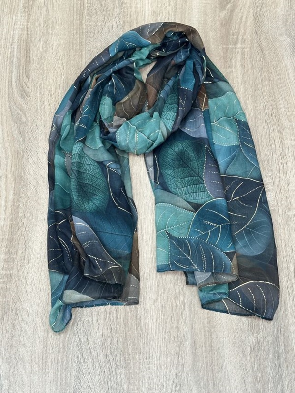 Schal Bltter mit Gold