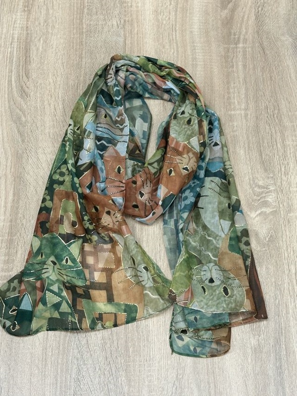 Katzenschal mit Gold