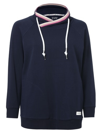 Sweatshirt mit buntem Kragen