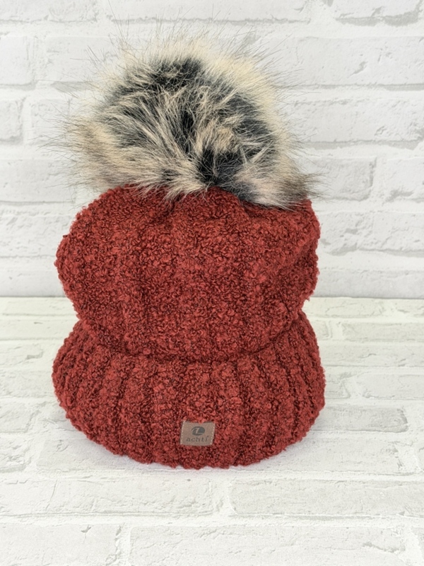 Strickm�tze mit Bommel