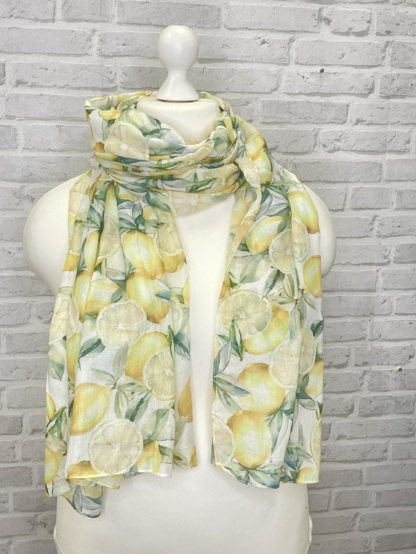 Webschal Zitrone