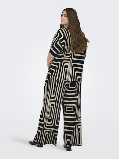 Plissee-Oberteil kurzarm