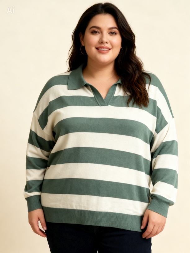 Leichter Strickpullover mit Kragen Leichter Strickpullover mit Kragen