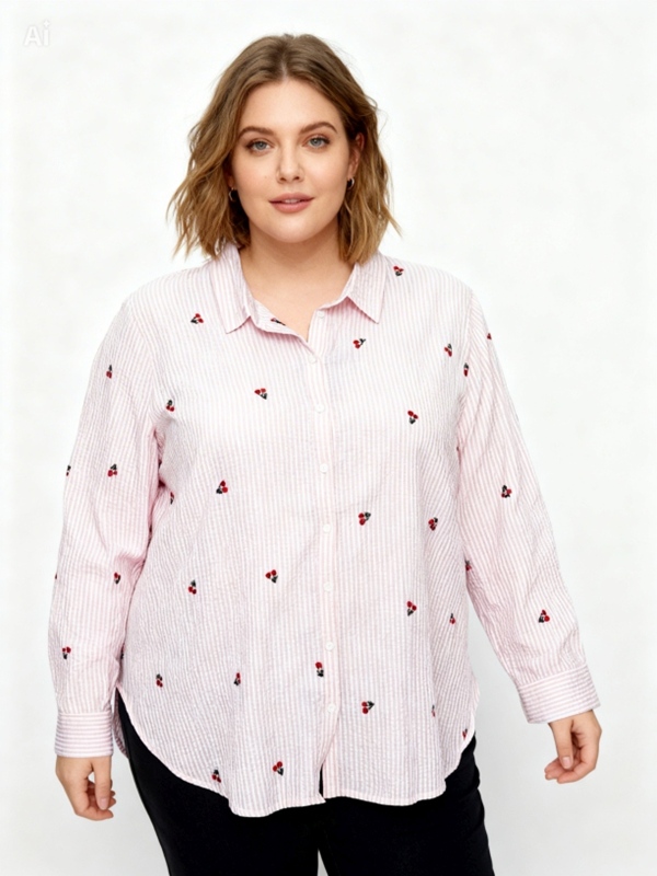 Hemdbluse mit Kirschen Hemdbluse mit Kirschen