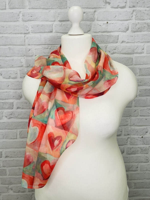 Leichter Schal Herzen