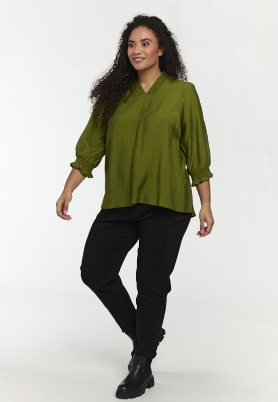 Bluse 3/4 Arm gesmokt