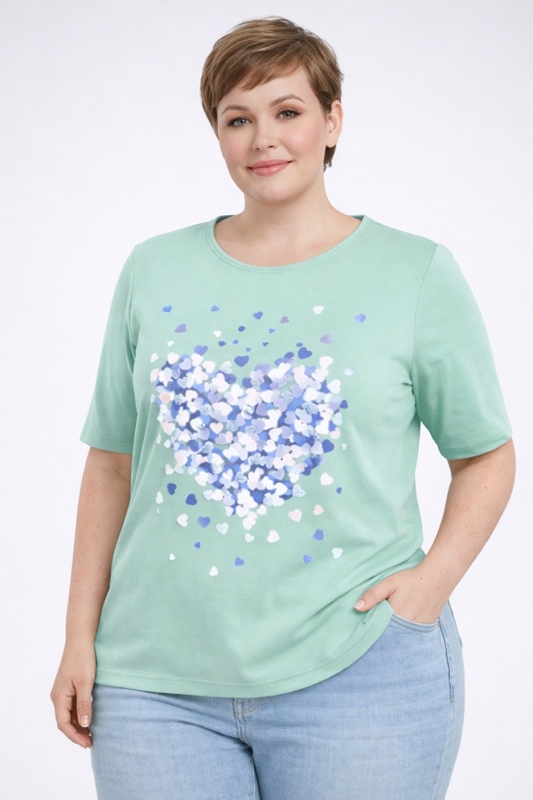 Herz-Shirt kurzarm Herz-Shirt kurzarm