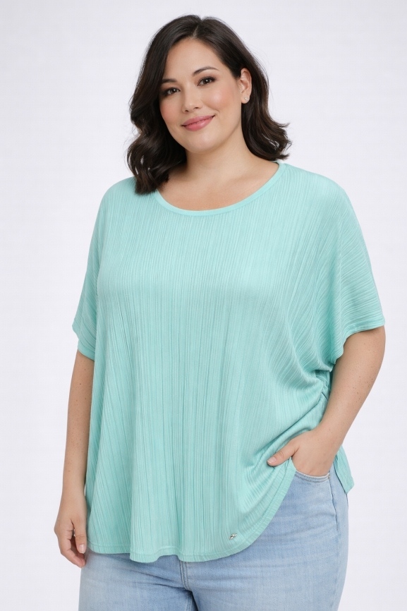 Shirt kurzarm Plissee Shirt kurzarm Plissee