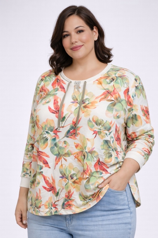 Sweatshirt Blumenmuster Sweatshirt Blumenmuster