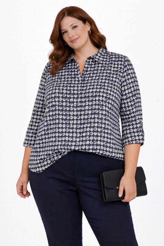 Edle Leinenbluse 3/4 Arm