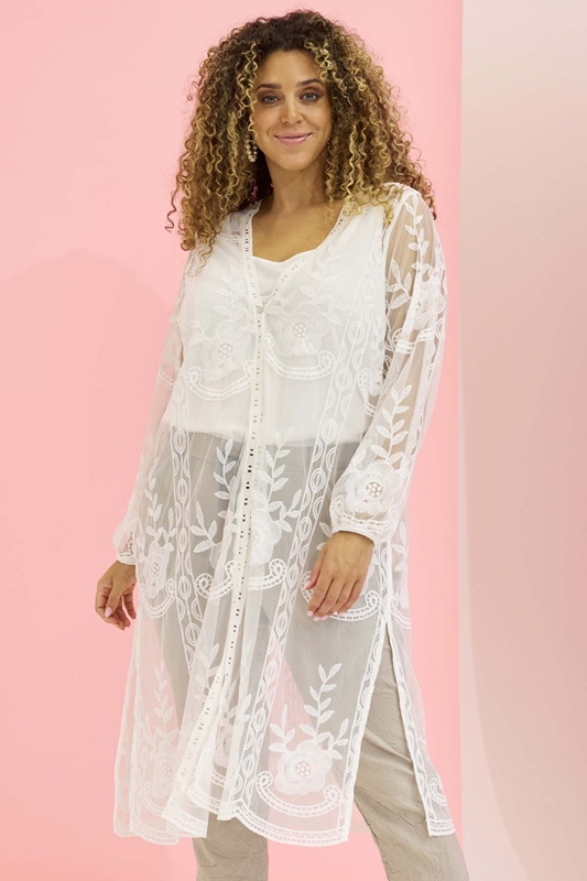 Transparente Longbluse / Mantel