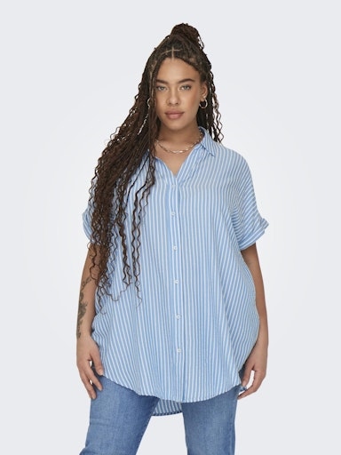 Oversized Streifenhemd kurzarm Oversized Streifenhemd kurzarm