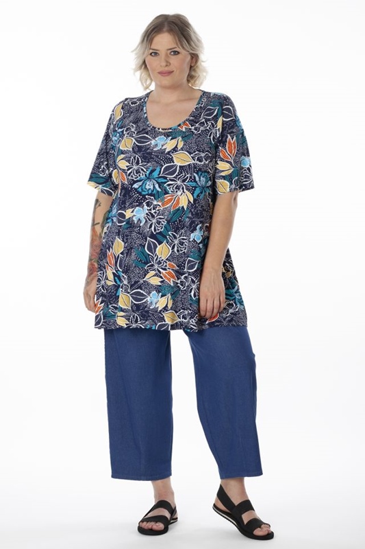 Long-Shirt kurzarm A-Linie