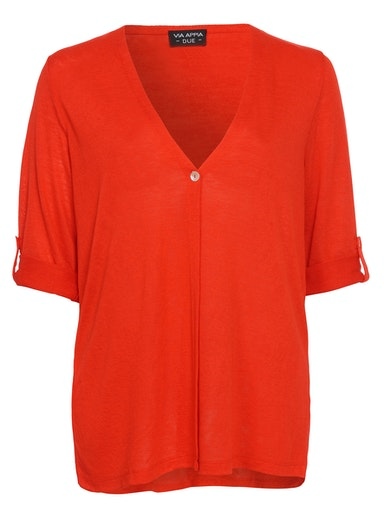 Feinstrick-Cardigan mit Knopf