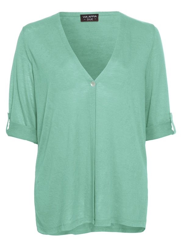 Feinstrick-Cardigan mit Knopf