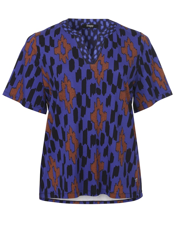 Shirt mit V-Ausschnitt kurzarm