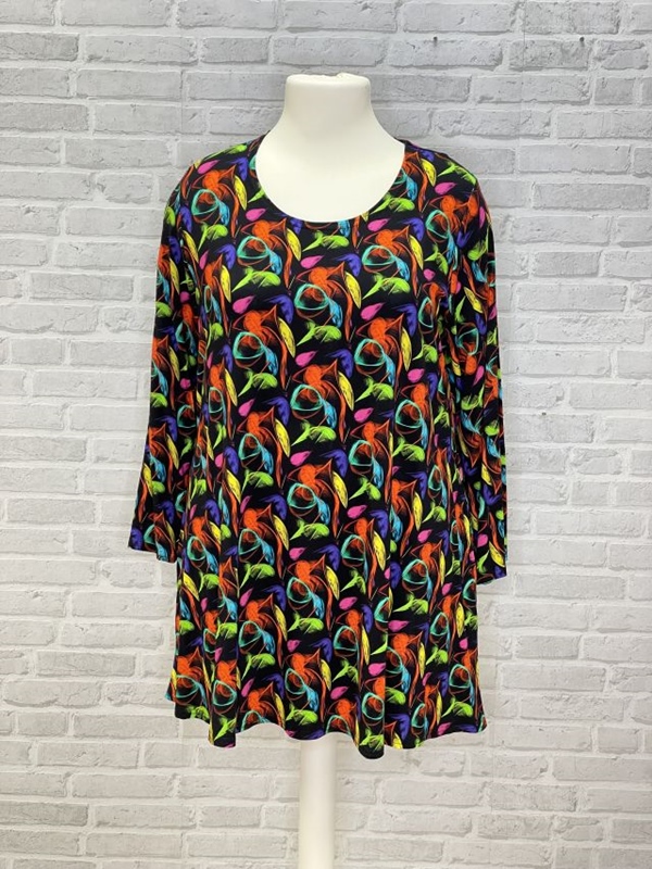Tunika-Shirt langarm A-Linie