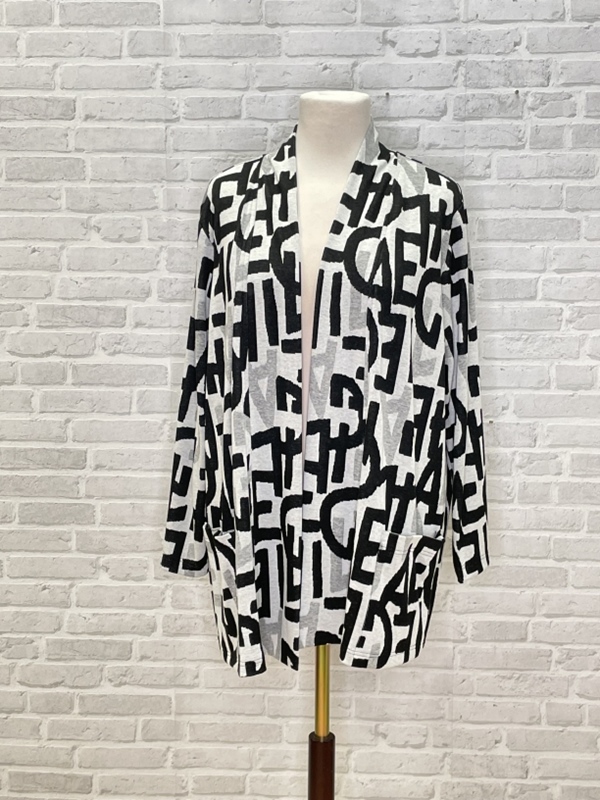 Strick-Cardigan mit Design offen