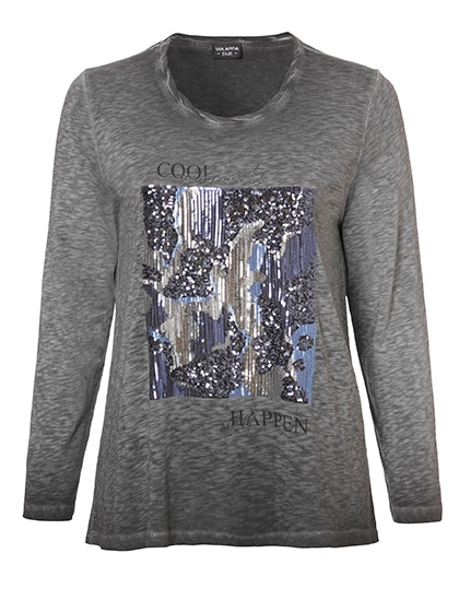 Langarmshirt mit Pailettenmotiv