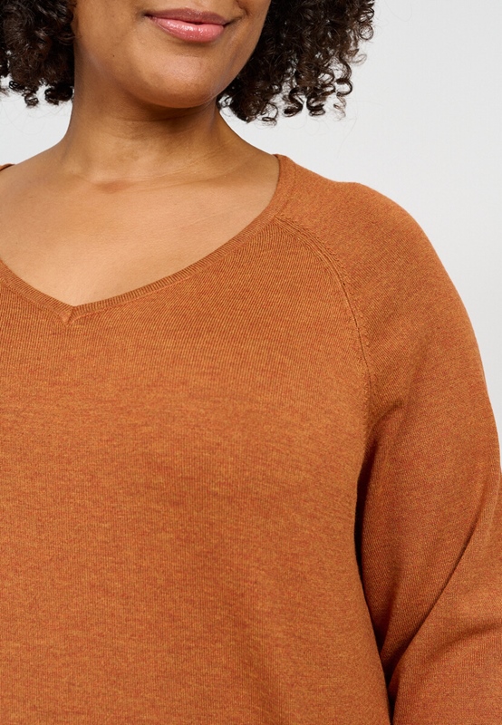 Feinstrick-Pullover V-Ausschnitt