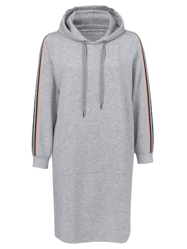 Cooles Sweat-Kleid mit Kapuze langarm