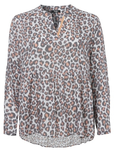 Leo-Bluse mit Schchen langarm