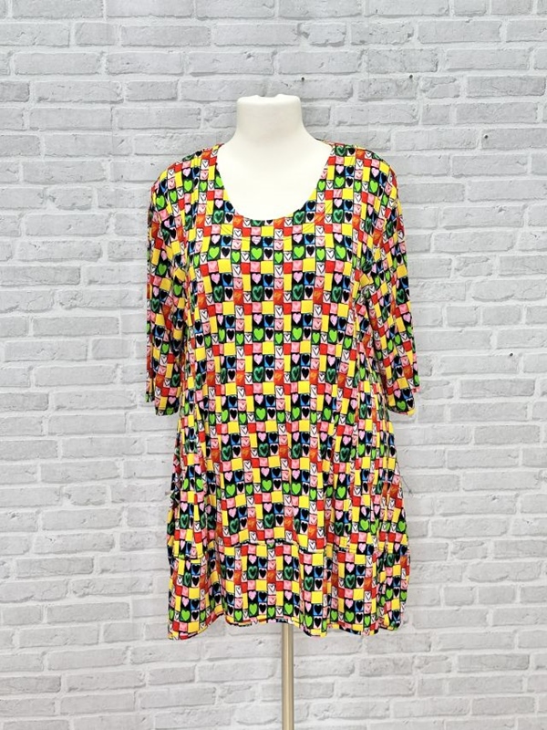 Tunika-Shirt A-Line kurzarm