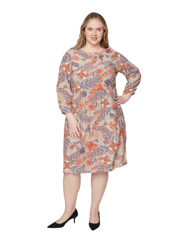 Kleid mit zartem Muster Midilnge