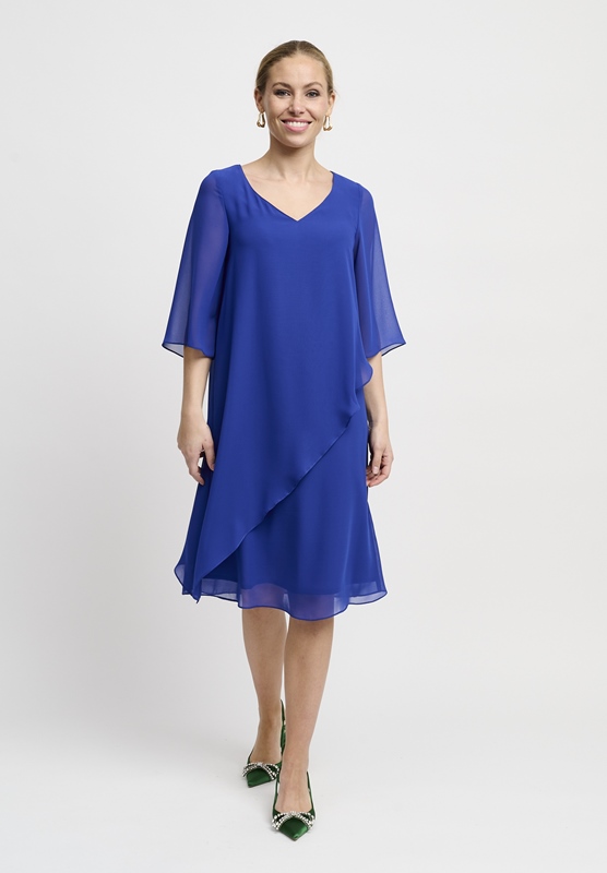 Edles Chiffon-Kleid kurzarm