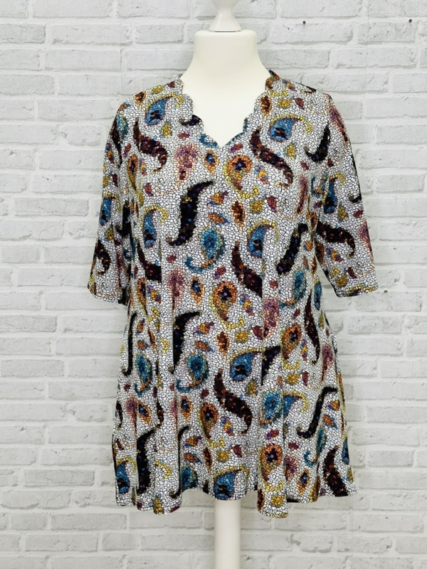 Tunika-Shirt kurzarm A-Linie PAysely