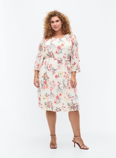Plissee-Kleid Spring 3/4 Arm