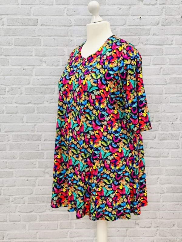 Shirt kurzarm A-Linie Butterfly