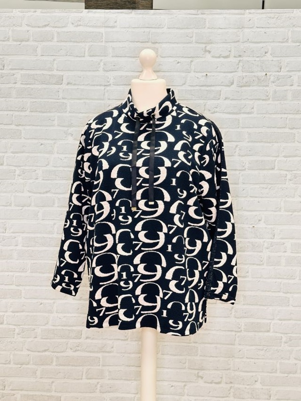 Sweatshirt mit Zahlenmuster