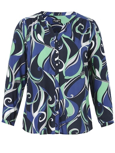 Bluse gemustert langarm