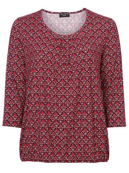 T-Shirt Rundhals 3/4 Arm Druck