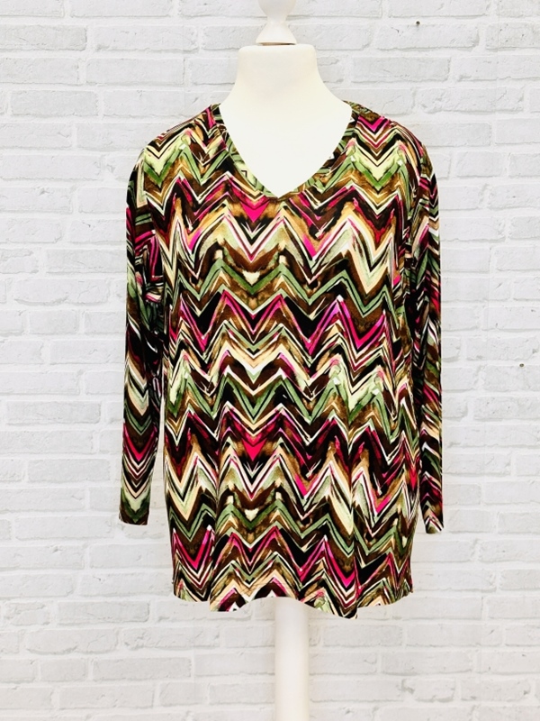 Shirt mit V-Ausschnitt langarm