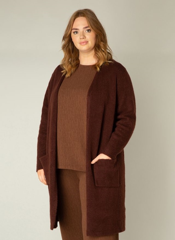 Long-Cardigan Grobstrick