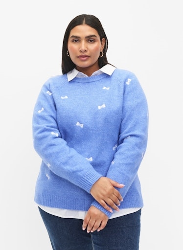 Pullover mit Schleifchen-Muster