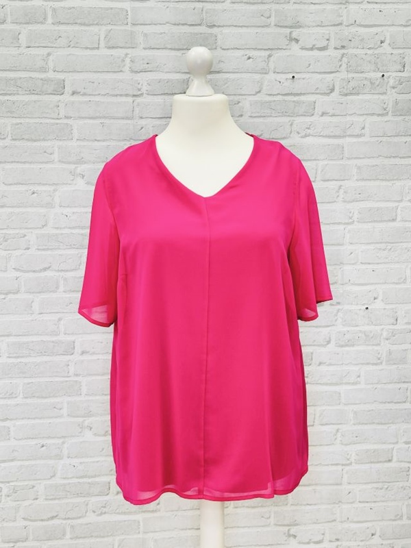 Chiffon-Bluse kurzarm